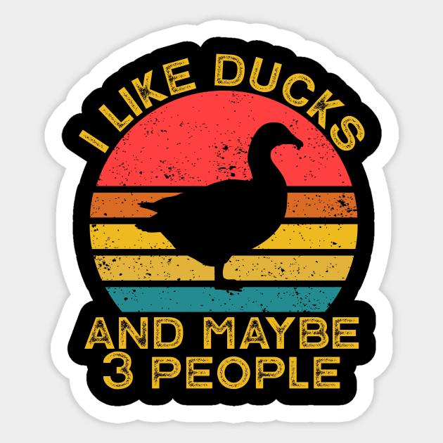 I Like Ducks And Maybe Like 3 People Sticker by Wakzs3Arts